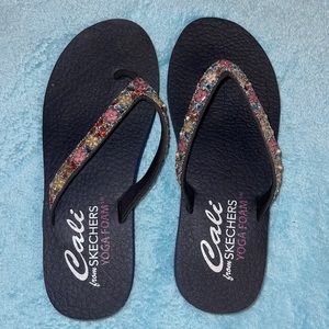 Skechers Women's Meditation-Daisy Delight Flip-Flop